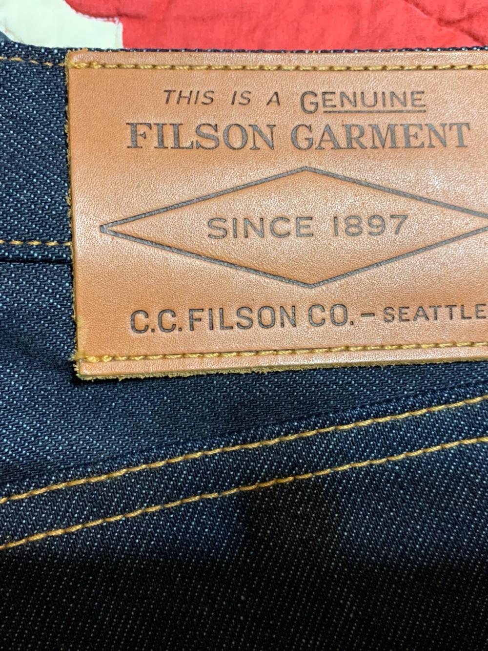 Filson Muleskinner Men's Jeans Navy Blue - Picture 9 of 11